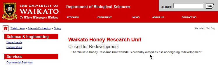Honey-Research-Unit_closed-for-redevelopment