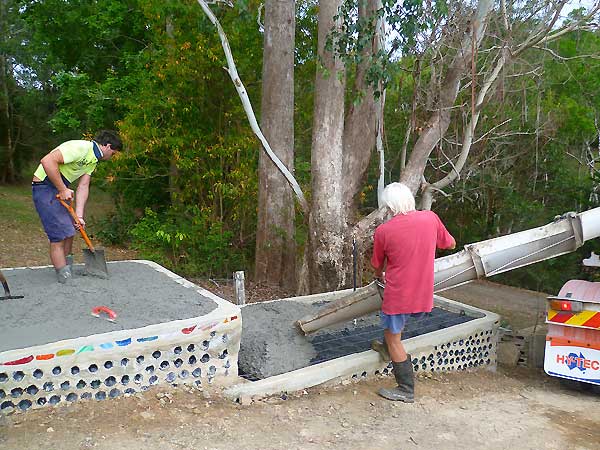 pouring the pad
