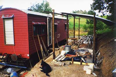 A temporary roof - this one really was temporary