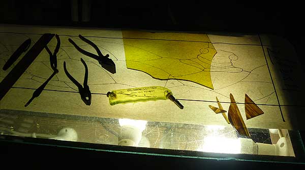 glass cutting on the light table
