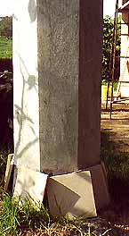the rendered pillar ready to start facing