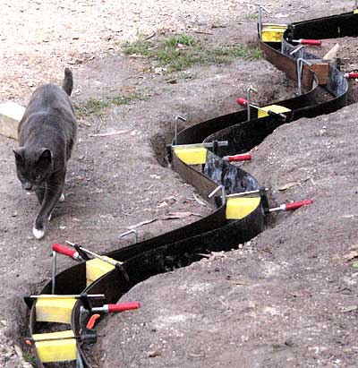 Rastus is inspecting one of our formwork constructions.